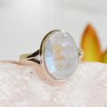 Medium Rainbow Moonstone Ring