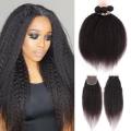 Peruvian Hair Wig ,Kinky Straight 16 inch with 4x4 3 way closure 12A