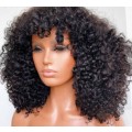 Peruvian hair Wig Deep Curly fringe 10inch. 12A
