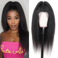 Peruvian Hair Wig 13x4 lace Frontal t-part Kinky Straight 18 inch. 12A