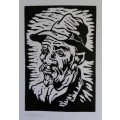 Gregoire Boonzaier Litho Print - Old Man - Signed in pencil
