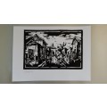 Gregoire Boonzaier Litho Print - Town - Signed in pencil