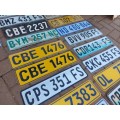 25x Variety of old an new numberplates, bid per plate to take them all.