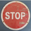 Old Steel Reflective Stop Street Sign