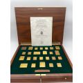 Gold plated South african Silver stamp heritage collection