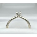 Beautiful 0.232ct Princess cut diamond solitaire ring