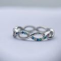 Sterling Silver Infinity Sapphire Ring