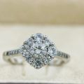 Perfect Silver CZ Cluster Rings