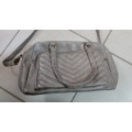 Beautiful Handbag tanned grey `leather`