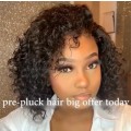 Human Hair Investment WIG / 200% Double Volume / Brazilian 370 Water Wave Lace Front - BROWN 14`