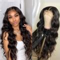 Human Hair Investment WIG / 200% Extra Thick / Black Long Remi Brazilian Body Wave / 20` length
