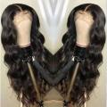 Human Hair Investment WIG / 200% Extra Thick / Black Long Remi Brazilian Body Wave / 20` length