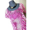 Ladies Blouse- GLAMOUR RANGE by VANILLA LEE / Size: XL/XXL (42, 44, 46) Pink shimmering evening top