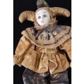 Antique Porcelain PIERROT doll - good condition for the age