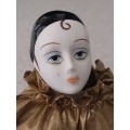 Antique Porcelain French Pierrot doll - good condition for the age