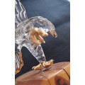 Vintage BARON Glass Eagle with 22Kt gold accents - Hand crafted Swarovski Crystal - collectors item