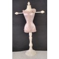 Large Antique Jewelry Doll Stand - Soft pink burlesque styled - good condition for the age