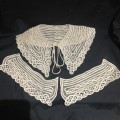Crochet Victorian collar and cuffs set