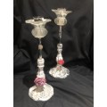 Candle holders set shabby chic