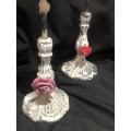 Candle holders set shabby chic