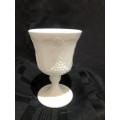 Vase Goblet milk glass