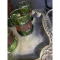 Decanter glasses tray