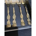 Cake forks Eetrite gold plated(B)