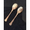 Salad servers Kings Pattern (EE)Berry design silver plated