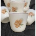 Egg cups milk glass