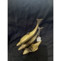 Ornament brass dolphins