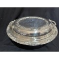 Serving/entree dish silver plated