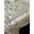 Embroidered tablecloth round