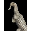 Ornament crocodile metal clad