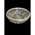 Bowl crystal silver plated rim