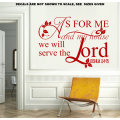 FREE SHIP/LOW COURIER - AS FOR ME & MY HOUSE JOSHUA 24:15 WALL STICKER - LRG 60+ COLOURS