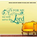 FREE SHIP/LOW COURIER - AS FOR ME & MY HOUSE JOSHUA 24:15 WALL STICKER - LRG 60+ COLOURS