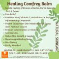 All Natural Healing Castor Oil & Comfrey Balm Set of Two 50g & 12g First Aid, Cuts, Scrapes, Burns