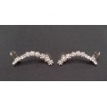 Rhodium and Rhinestones earrings