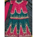 Brand new ladies Eastern stunning evening embroidered suit set