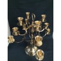 12 cup brass candle holder tiered with handle