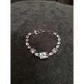 Silver Diamante elegant clasp bracelet New