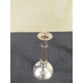 Silver pillar candle holder