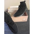 Pierre Cardin pull on ankle sneaker sock boots - Stylish black