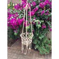 Macrame hanging basket for a pot planter handmade