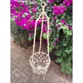 Macrame hanging basket for a pot planter handmade