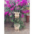 Macrame hanging basket for pot planters handmade