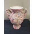 Large pink marble ceramic glazed porcelain pot planter