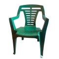 Plastic Chair with arm rests - High quality, Dark Green