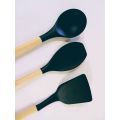 Silicone spoons and egg lifter/ turner kitchen utensils set