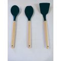Silicone spoons and egg lifter/ turner kitchen utensils set